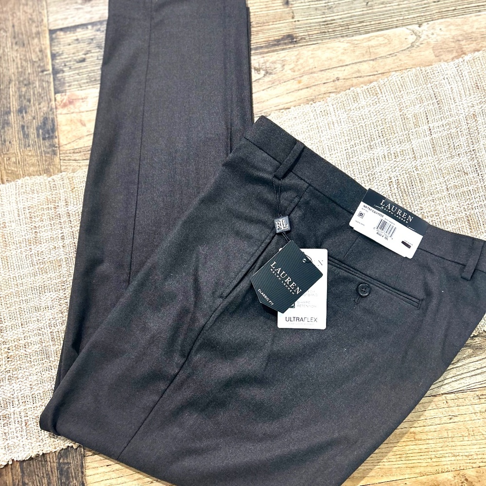 🐻NWT - LAUREN RALPH LAUREN MENS DRESS PANTS - DARK BROWN